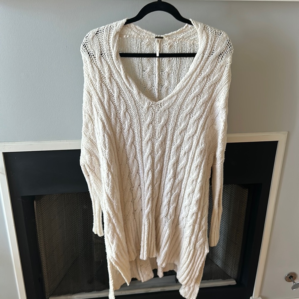 Cream chunky Free People Sweater